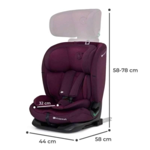 KINDERKRAFT AUTOSEDITE ONETO3 76-150CM CHERRY PEARL kinderkraft autosedite oneto3 cherry pearl za decu 76-150cm zadnja strana
