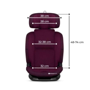 KINDERKRAFT AUTOSEDITE ONETO3 76-150CM CHERRY PEARL kinderkraft autosedite oneto3 cherry pearl za decu 76-150cm tekstura materijala