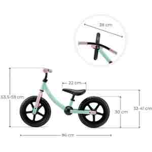 kinderkraft bicikl guralica 2 way next candy mint sa točkovima od 12 inča