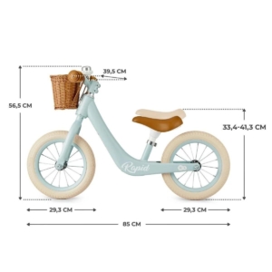KINDERKRAFT BICIKL GURALICA RAPID 2 BLUE BREEZE bicikl guralica rapid 2 plave boje za decu pogled sa strane