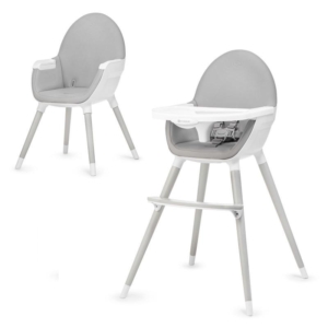 KINDERKRAFT HIGH STOLICA ZA HRANJENJE 2U1 FINI FULL GREY high stolica za hranjenje Kinderkraft u punoj sivoj boji zadnja strana