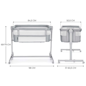 KINDERKRAFT KOLEVKA NESTE UP 2 FULL LIGHT GREY kinderkraft kolevka neste up 2 full light grey detalj