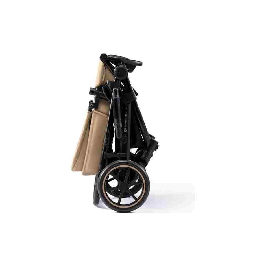 kinderkraft kolica 2u1 prime2 sand beige za decu pogled sa strane