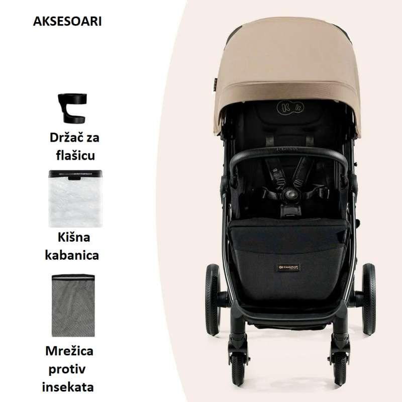 kinderkraft kolica mitzy biege u bež boji pogled sa strane