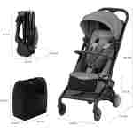 KINDERKRAFT KOLICA PILOT 2 PLATINUM GREY kinderkraft kolica pilot 2 platinum grey za putovanja tekstura materijala