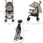 kinderkraft kolica za bebe tik stone beige u boji bež detalj