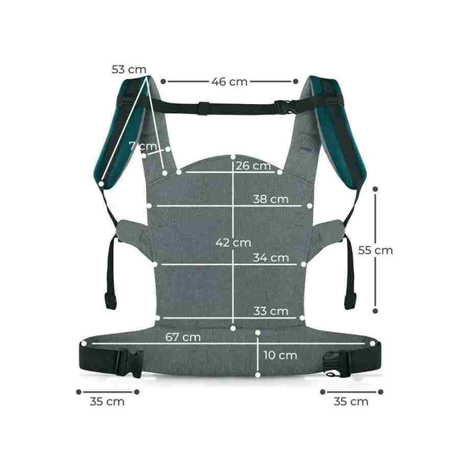 KINDERKRAFT MILO NOSILJKA ZA BEBE NATURE VIBES GREEN kinderkraft milo nosiljka za bebe nature vibes green zadnja strana