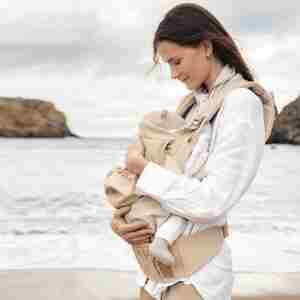 Kinderkraft nosiljka HUGGY BIZUU dune whisper kinderkraft nosiljka huggy dune whisper za bebe tekstura materijala