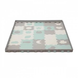 KINDERKRAFT PODLOGA ZA IGRU 3D LUNO SHAPES MINT podloga za igru 3d luno shapes mint boja mint pogled sa strane