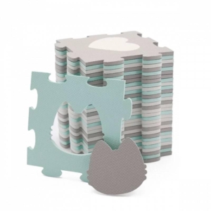 KINDERKRAFT PODLOGA ZA IGRU 3D LUNO SHAPES MINT podloga za igru 3d luno shapes mint boja mint zadnja strana