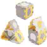 kinderkraft podloga za igru 3d luno shapes yellow za decu pogled sa strane
