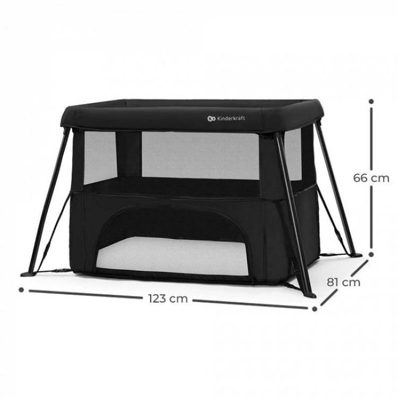 prenosivi krevetac CAMI 3u1 BLACK za decu uzrasta do 3 godine bliži prikaz