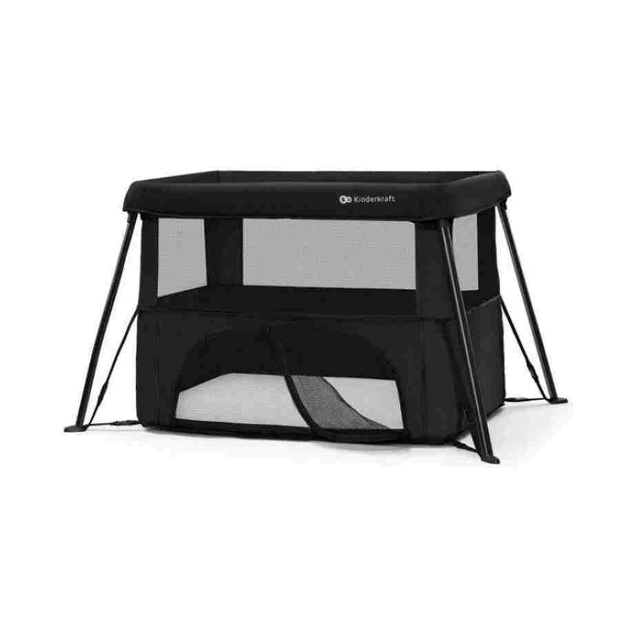 kinderkraft-prenosivi-krevetac-cami-3u1-black3495 prenosivi krevetac CAMI 3u1 BLACK za decu uzrasta do 3 godine pogled sa strane