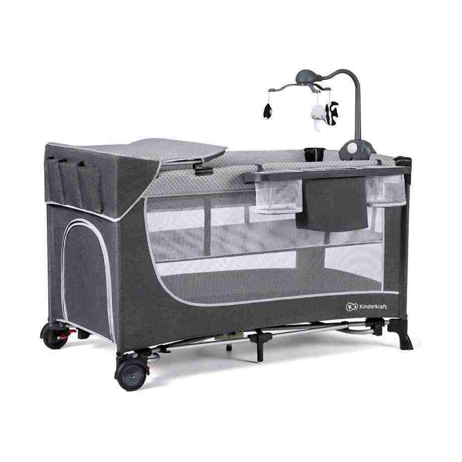 prenosivi krevetac Leody Grey sa dodacima za bebe