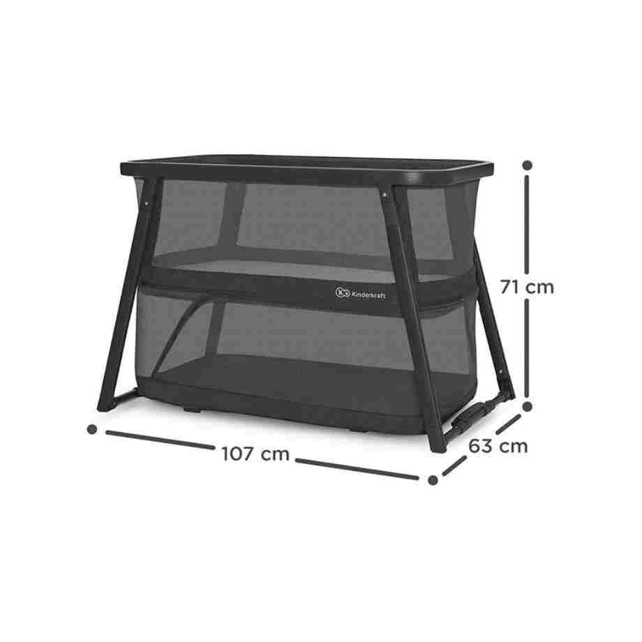 KINDERKRAFT PRENOSIVI KREVETAC SOFI PLUS GREY prenosivi krevetac sofi plus grey kinder kraft bliži prikaz