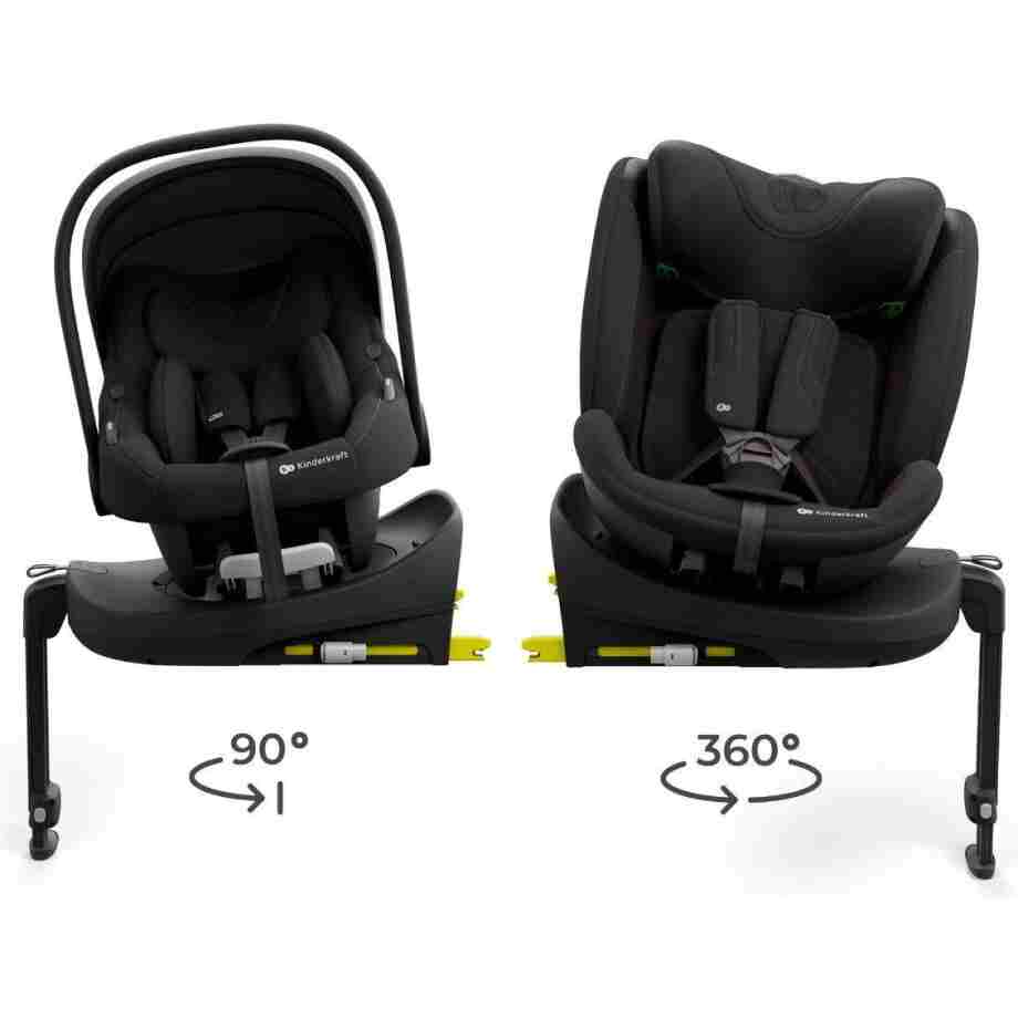 kinderkraft auto sedišta za decu crne boje sa isofix bazom