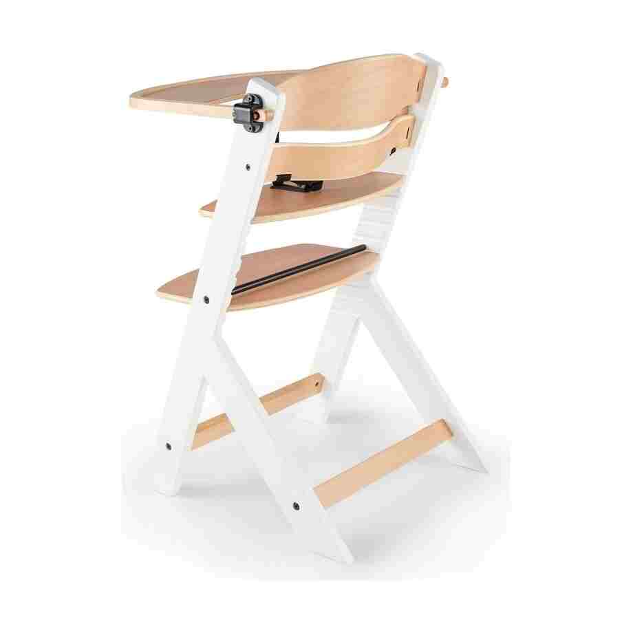 KINDERKRAFT STOLICA ZA HRANJENJE 2U1 ENOCK NATUR+WHITE stolica za hranjenje kinder kraft enock natur white od prirodnih materijala tekstura materijala