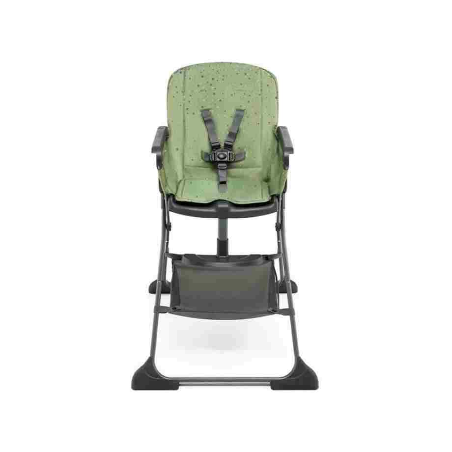 kinderkraft stolica za hranjenje foldee green sklopiva sa dvostrukom tacnom