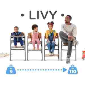 stolica za hranjenje Livy astern pink od kinderkraft tekstura materijala