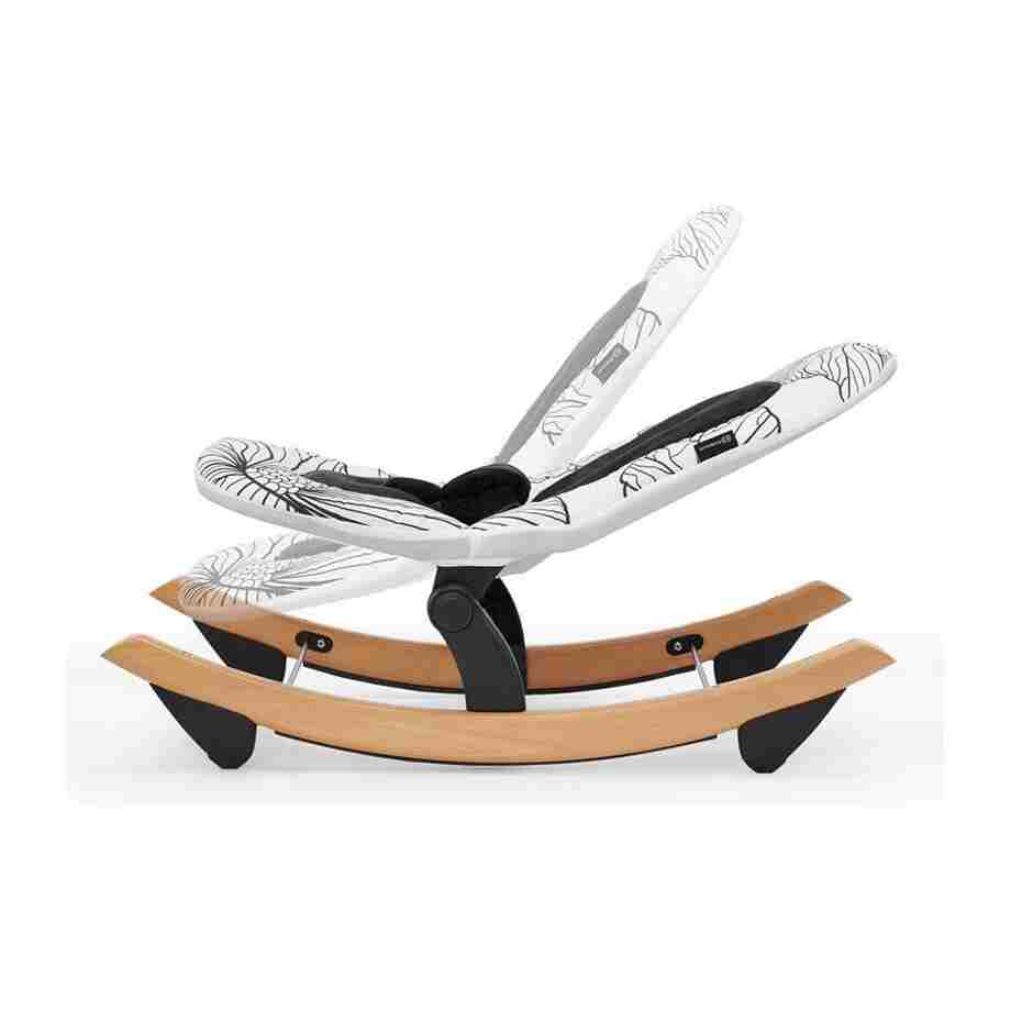 KINDERKRAFT STOLICA ZA LJULJANJE FINIO BLACK/WHITE stolica za ljuljanje kinder kraft finio black/white pogled sa strane