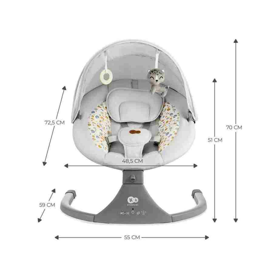 KINDERKRAFT STOLICA ZA LJULJANJE LUMI 2 LIGHT GRAY stolica za ljuljanje Lumi 2 svetlo siva boja bliži prikaz