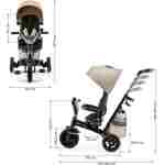 KINDERKRAFT TRICIKL EASY TWIST 2U1 BEIGE tricikl Easy Twist 2u1 bež boje za decu detalj