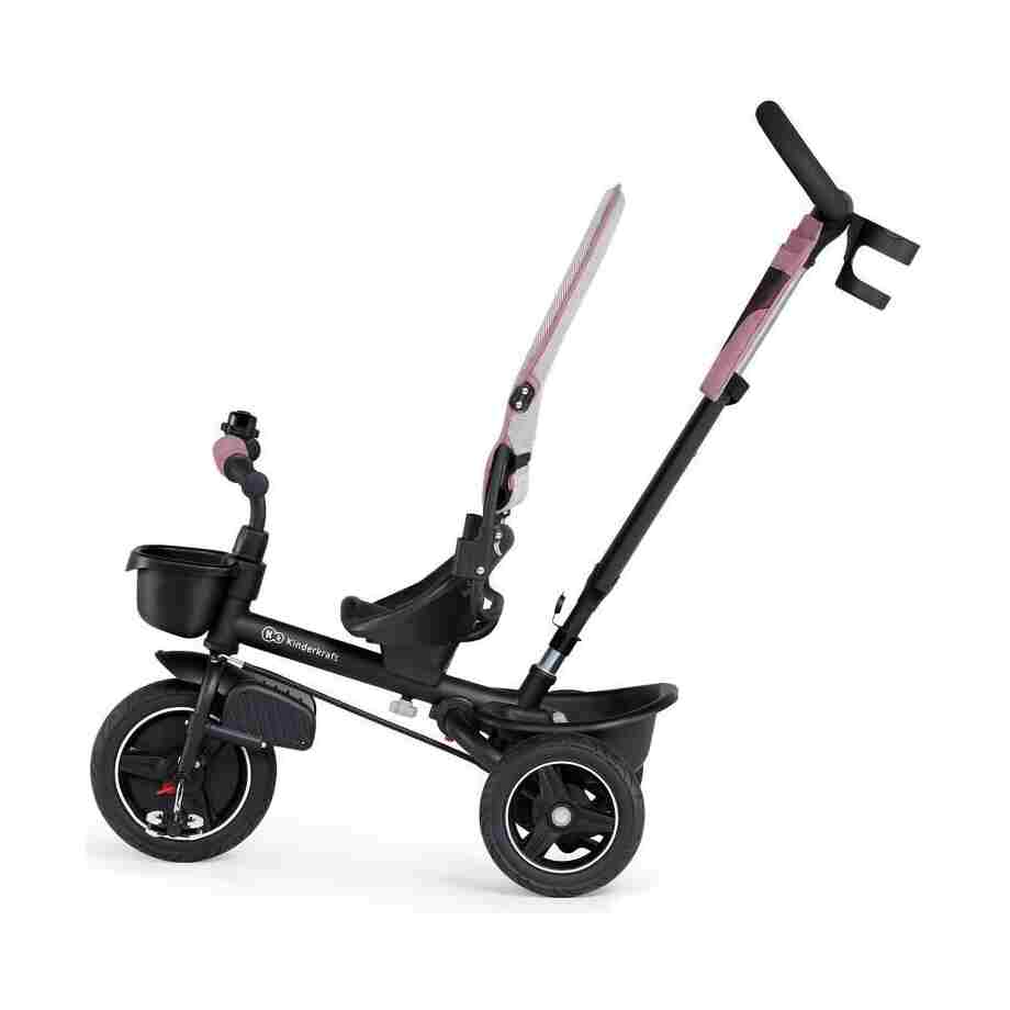KINDERKRAFT TRICIKL SPINSTEP PINK tricikl za decu Kinderkraft SPINSTEP PINK sa vodootpornom tendom bliži prikaz