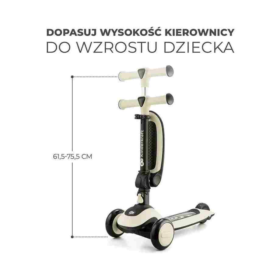 trotinet halley stone white za decu uzrasta od 1 do 2 godine pogled sa strane