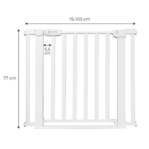 kinderkraft zaštitna ogradica lock&go white za decu