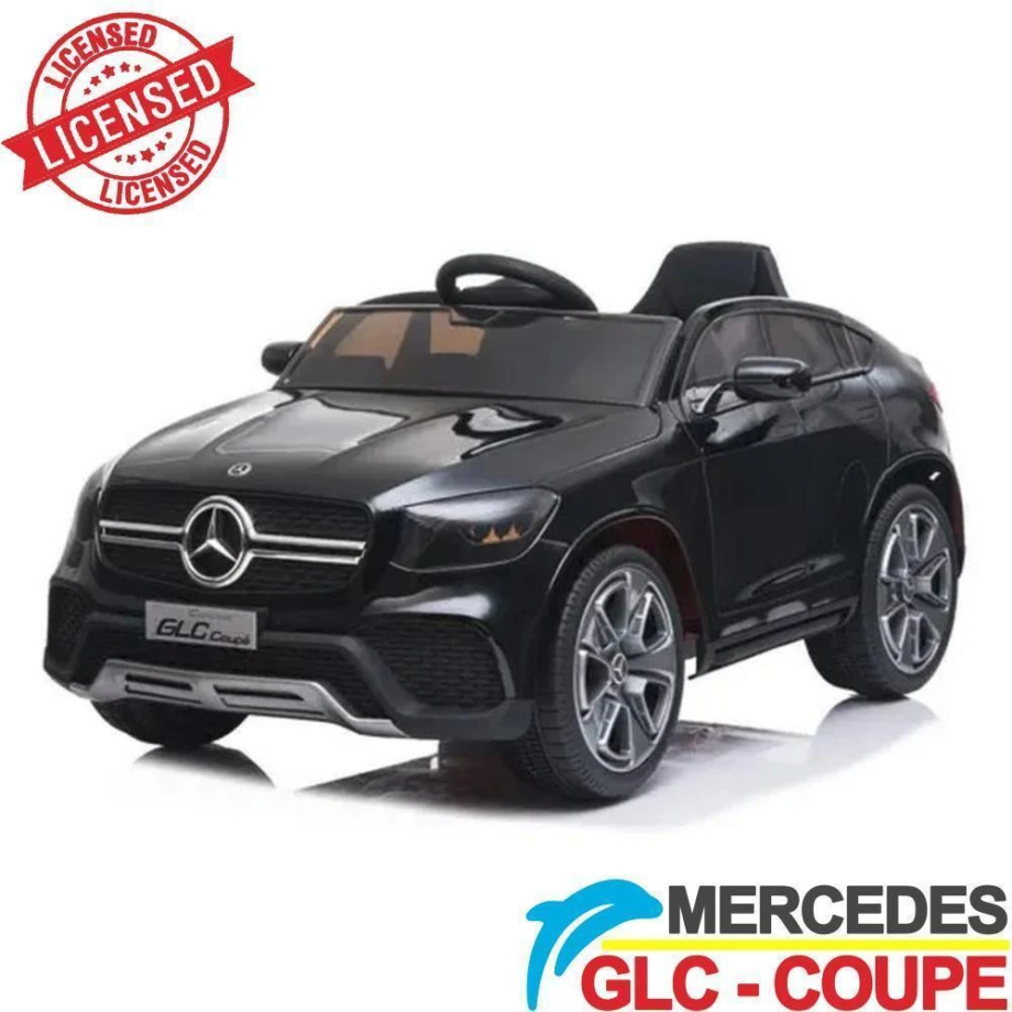 Mercedes GLC Coupe - Licencirani džip na akumulator - Meke gume + kožno sedište - Crni