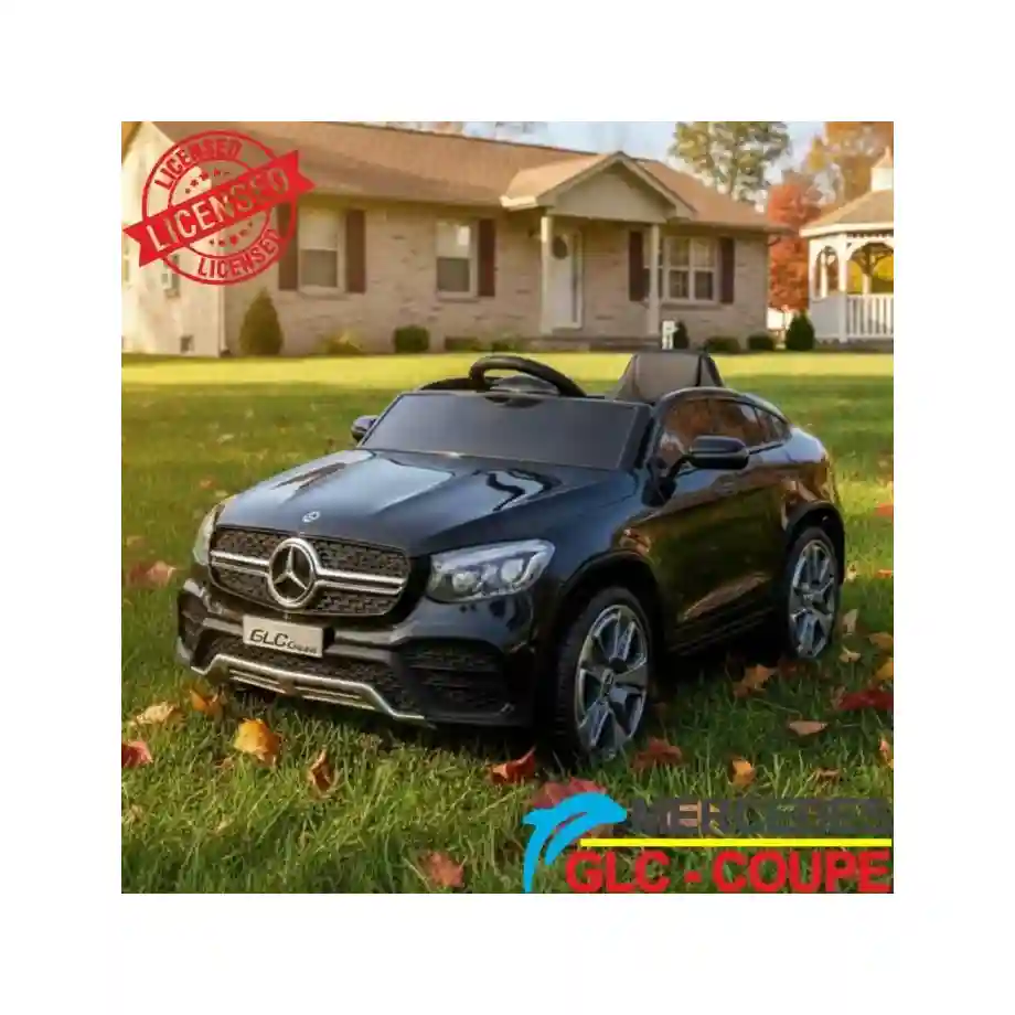 Mercedes GLC Coupe - Licencirani džip na akumulator - Meke gume + kožno sedište - Crni