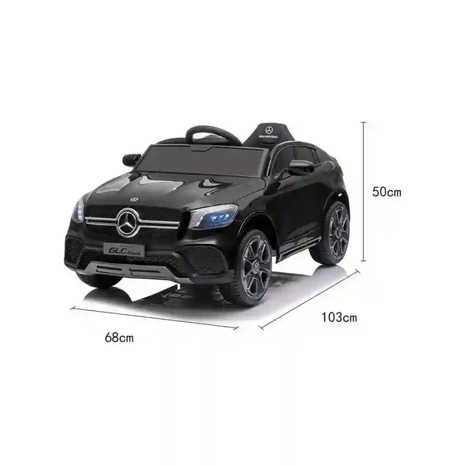 Mercedes GLC Coupe - Licencirani džip na akumulator - Meke gume + kožno sedište - Crni