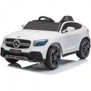 Mercedes GLC Coupe - Licencirani džip na akumulator - Meke gume + kožno sedište - Beli - Slika 3