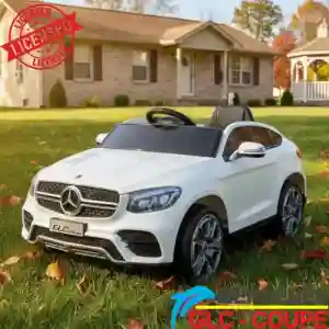 Mercedes GLC Coupe - Licencirani džip na akumulator - Meke gume + kožno sedište - Beli - Slika 5