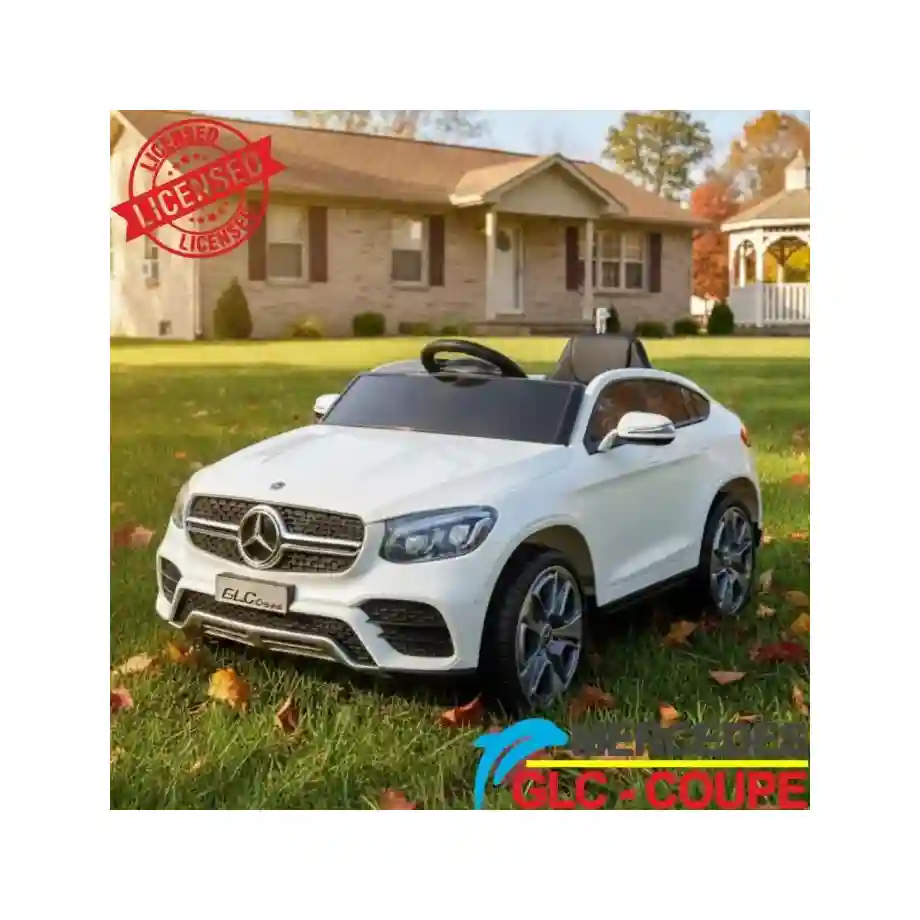 Mercedes GLC Coupe - Licencirani džip na akumulator - Meke gume + kožno sedište - Beli