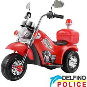 Motor na akumulator Delfino Police Crveni motor na akumulator delfino police crveni za decu uzrast do 4 godine