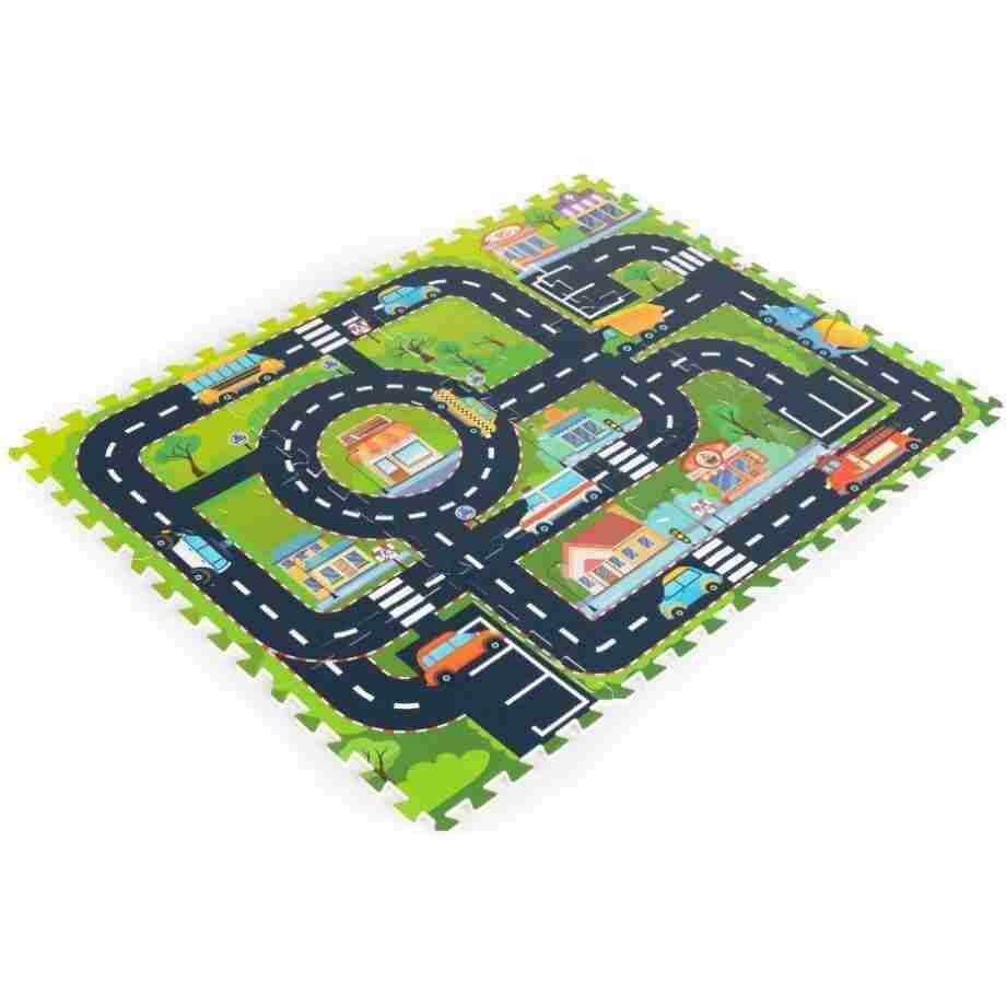 podloga za igru Puzzle City brenda EcoToys u raznim bojama detalj