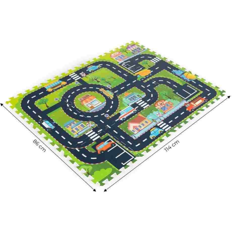 podloga za igru Puzzle City brenda EcoToys u raznim bojama bliži prikaz