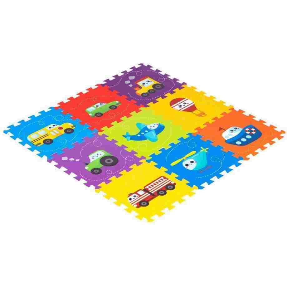 podloga za igru puzzle vehicles 9 elemenata meka pena