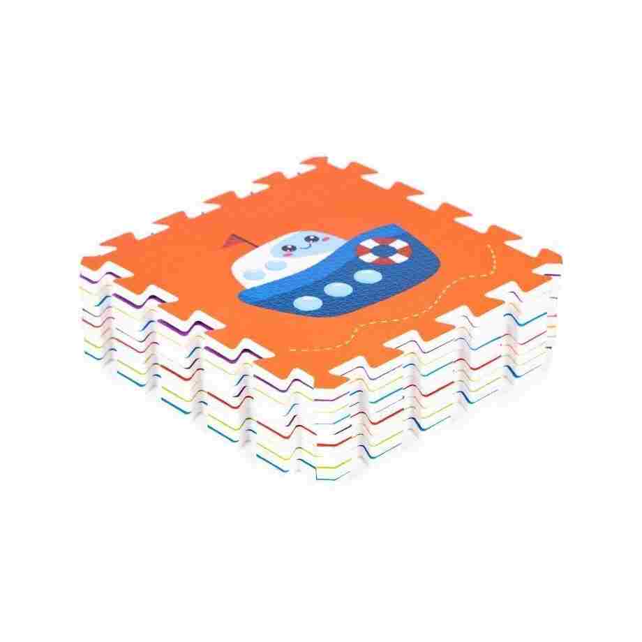PODLOGA ZA IGRU PUZZLE VEHICLES 9 ELEMENATA 86x86CM IPLAY podloga za igru puzzle vehicles 9 elemenata meka pena bliži prikaz