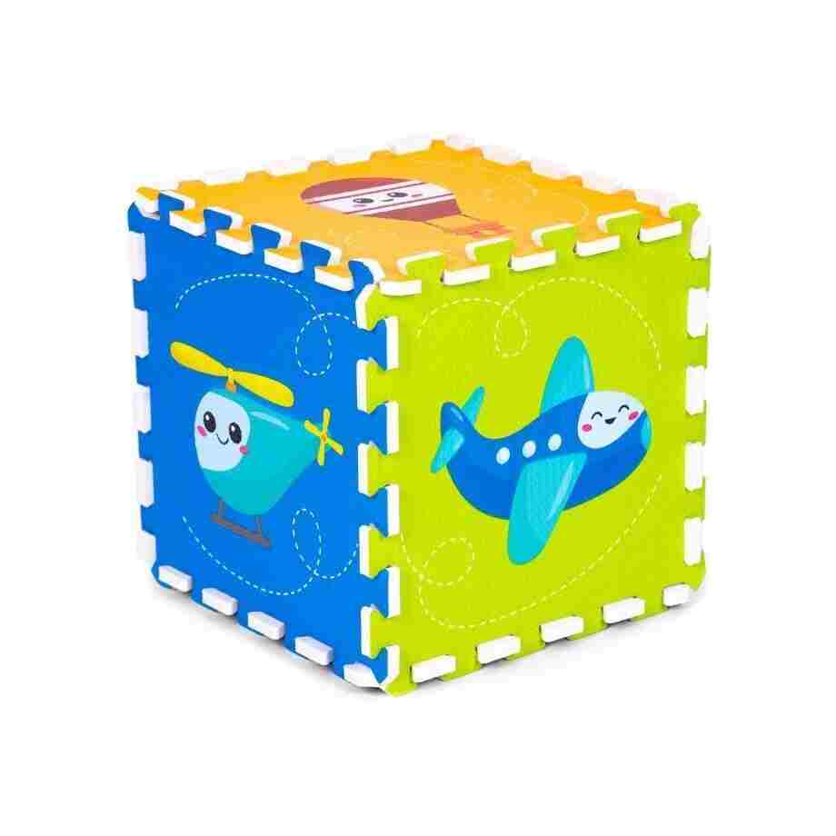 PODLOGA ZA IGRU PUZZLE VEHICLES 9 ELEMENATA 86x86CM IPLAY podloga za igru puzzle vehicles 9 elemenata meka pena pogled sa strane