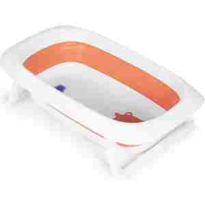 sklopiva kadica za bebe orange cow narandžasta boja pogled sa strane