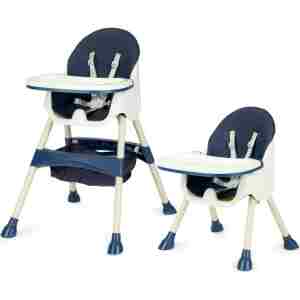 stolica za hranjenje 2u1 ecotoys blue plava detalj