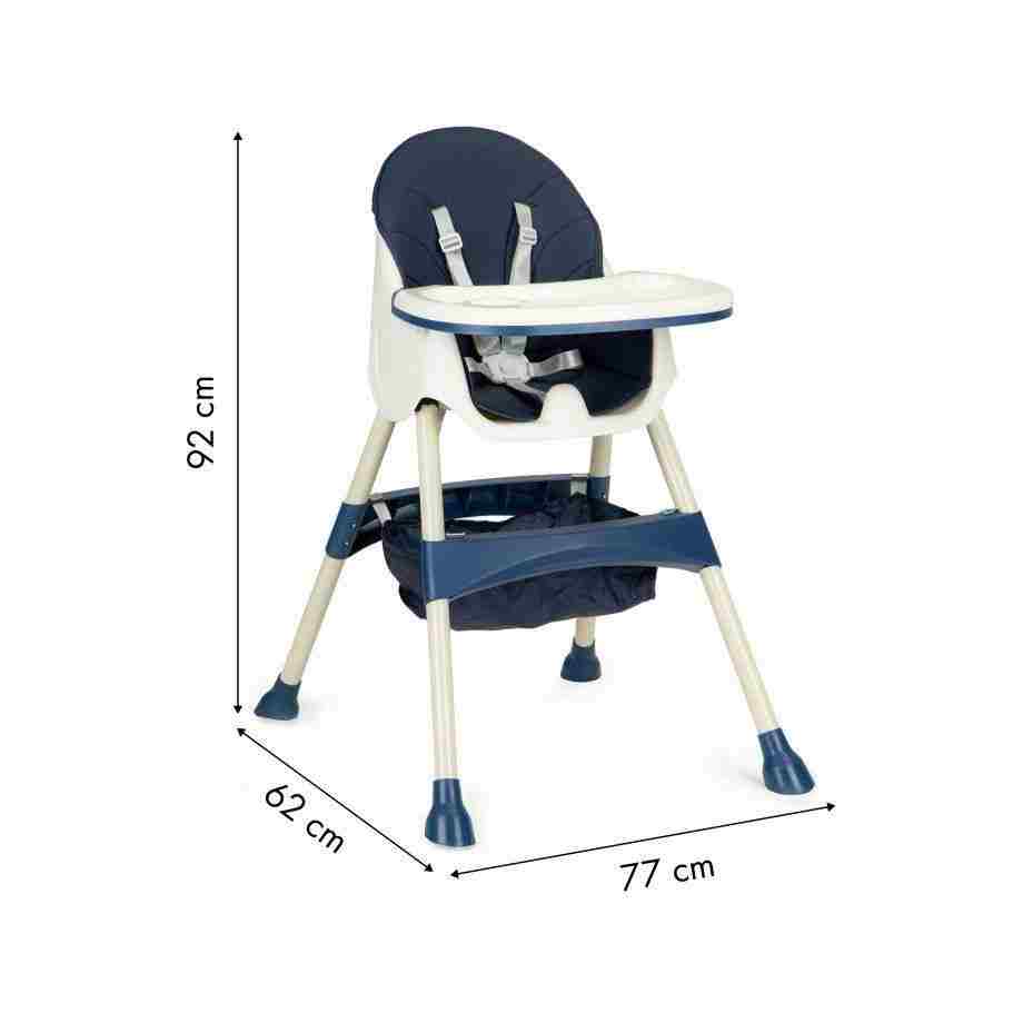 stolica za hranjenje 2u1 ecotoys blue plava bliži prikaz