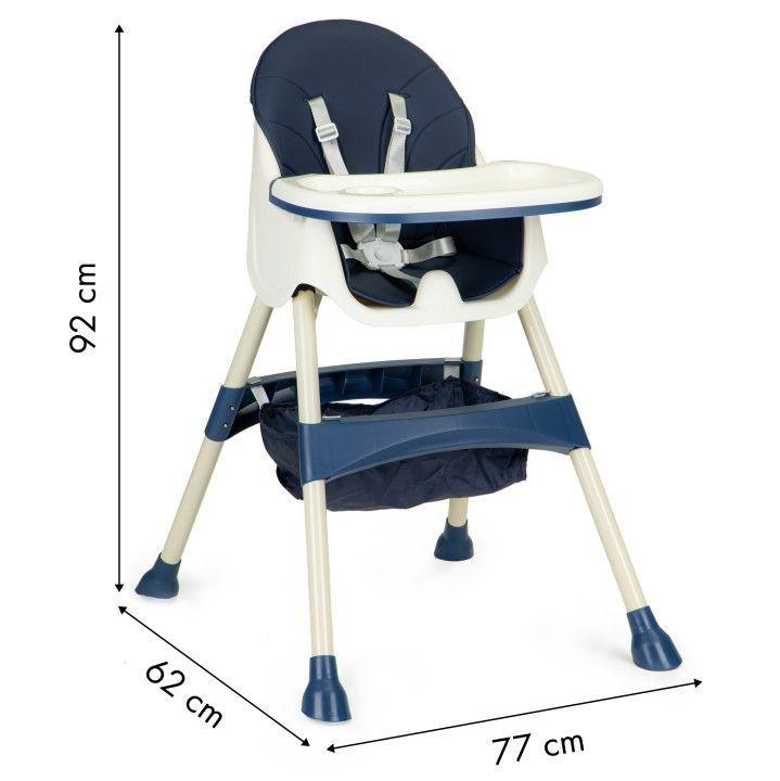 stolica za hranjenje 2u1 ecotoys blue plava bliži prikaz