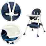 stolica za hranjenje 2u1 ecotoys blue plava pogled sa strane