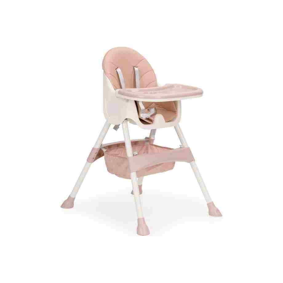 stolica za hranjenje 2u1 ecotoys roze bela detalj