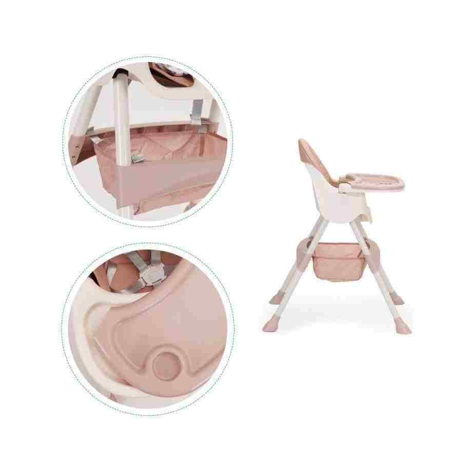 STOLICA ZA HRANJENJE 2U1 ECOTOYS PINK/WHITE stolica za hranjenje 2u1 ecotoys roze bela bliži prikaz