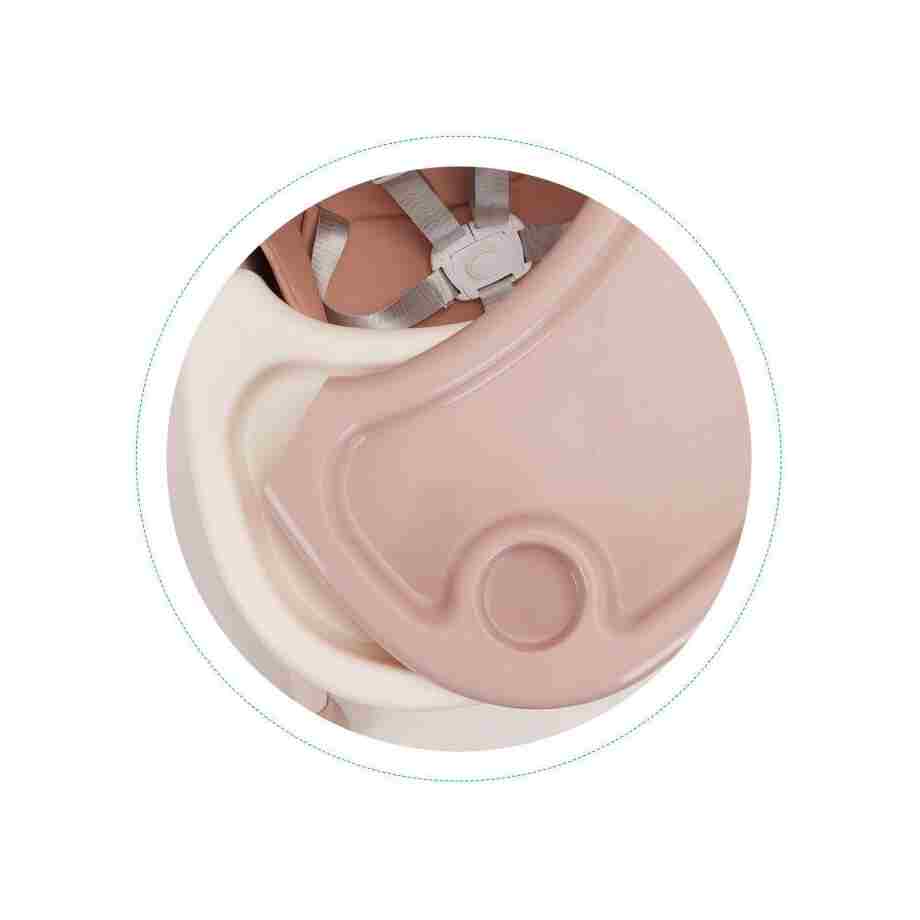 STOLICA ZA HRANJENJE 2U1 ECOTOYS PINK/WHITE stolica za hranjenje 2u1 ecotoys roze bela tekstura materijala