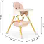 STOLICA ZA HRANJENJE 2U1 ECOTOYS PINK stolica za hranjenje 2u1 ecotoys pink za decu pogled sa strane